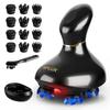 NIPLUX EMS HEAD SPA Електрична щітка для шкіри голови Nisso Plus IPX7 Водонепроникна 3D-вібрація Червоний LED Для вологого та сухого використання Таймер на 10 хвилин Бездротовий пристрій для краси Обличчя Чорний