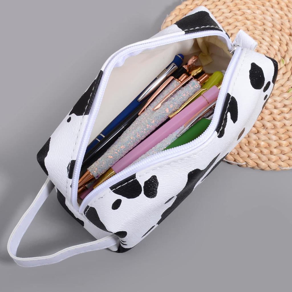 Leather Waterproof Pencil Case Zipper Portable Pencil Pouch Girl Stationery Organizer Student School Supplies Back To School