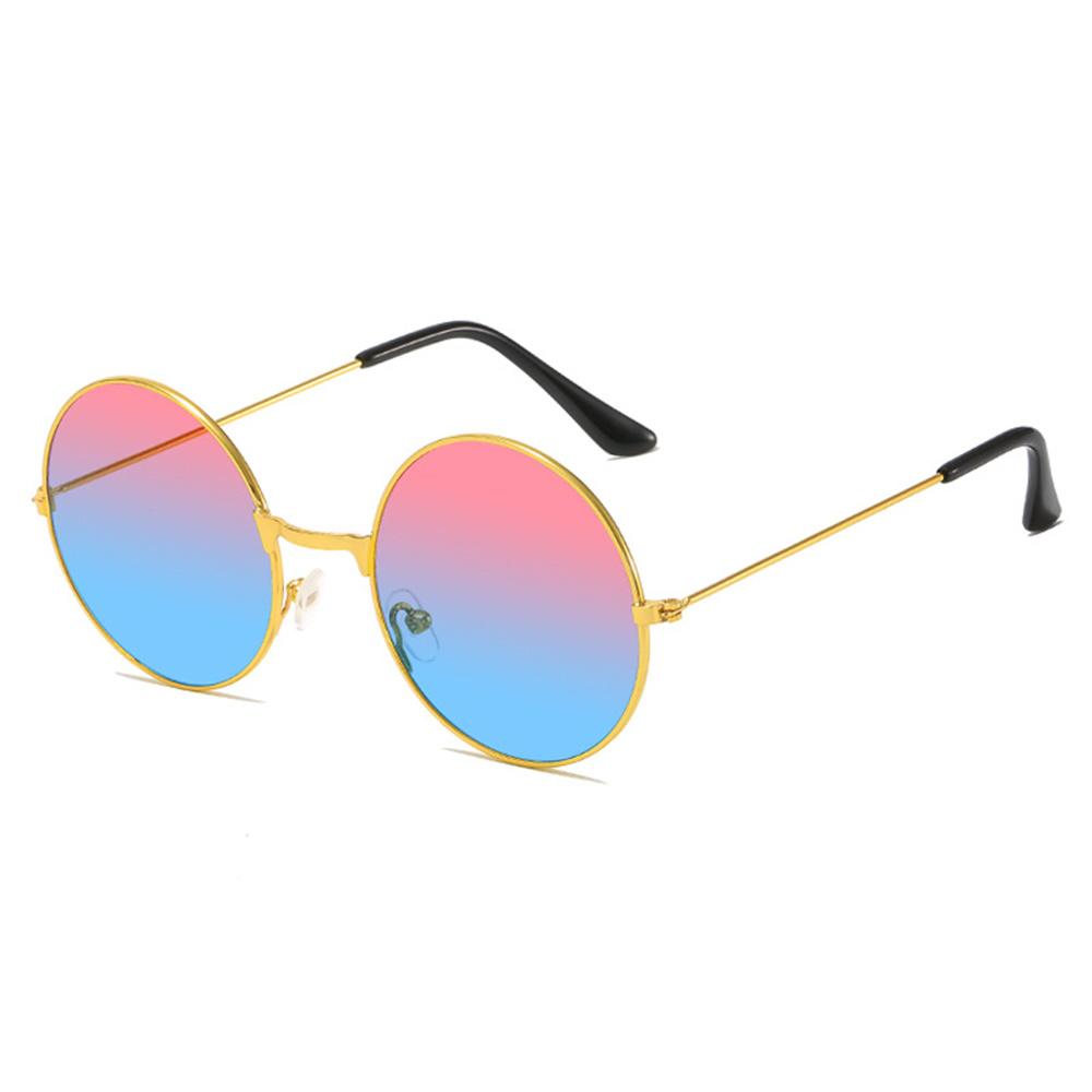 

Retro Hip Hop Round Metal Frame Sunglasses Fashion Small Circle Sun Glasses Disco Party Candy Color Lens Eyewear for Women Men