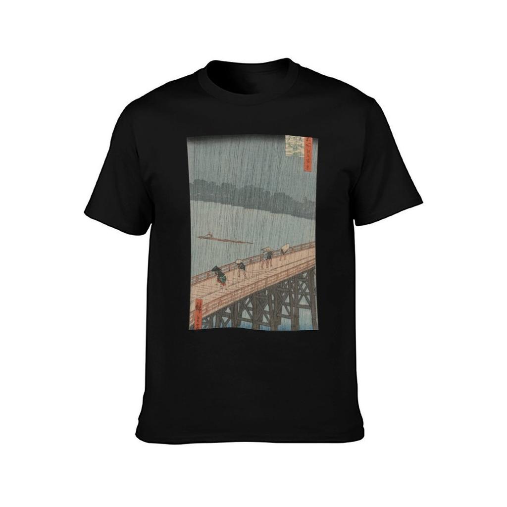 Sudden Shower over ShinOhashi Bridge TShirt t shirt men 100 cotton luxury brand t shirt man designer TShirt