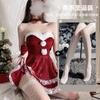 Domila Sexy Christmas Dress Red Pure Lace Dress Set New Year's Robe Cosplay, Uniform