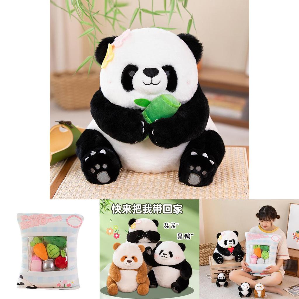 Cute And Cuddly Panda Backpack Keychain With Soft Plush Doll Perfect For Gifts