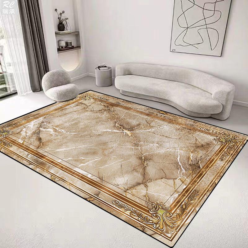 European Style Luxury Carpet Living Room Home Decoration Rug Large Bedroom Bedside Non-slip Rug Customizable Coffee Table Mat