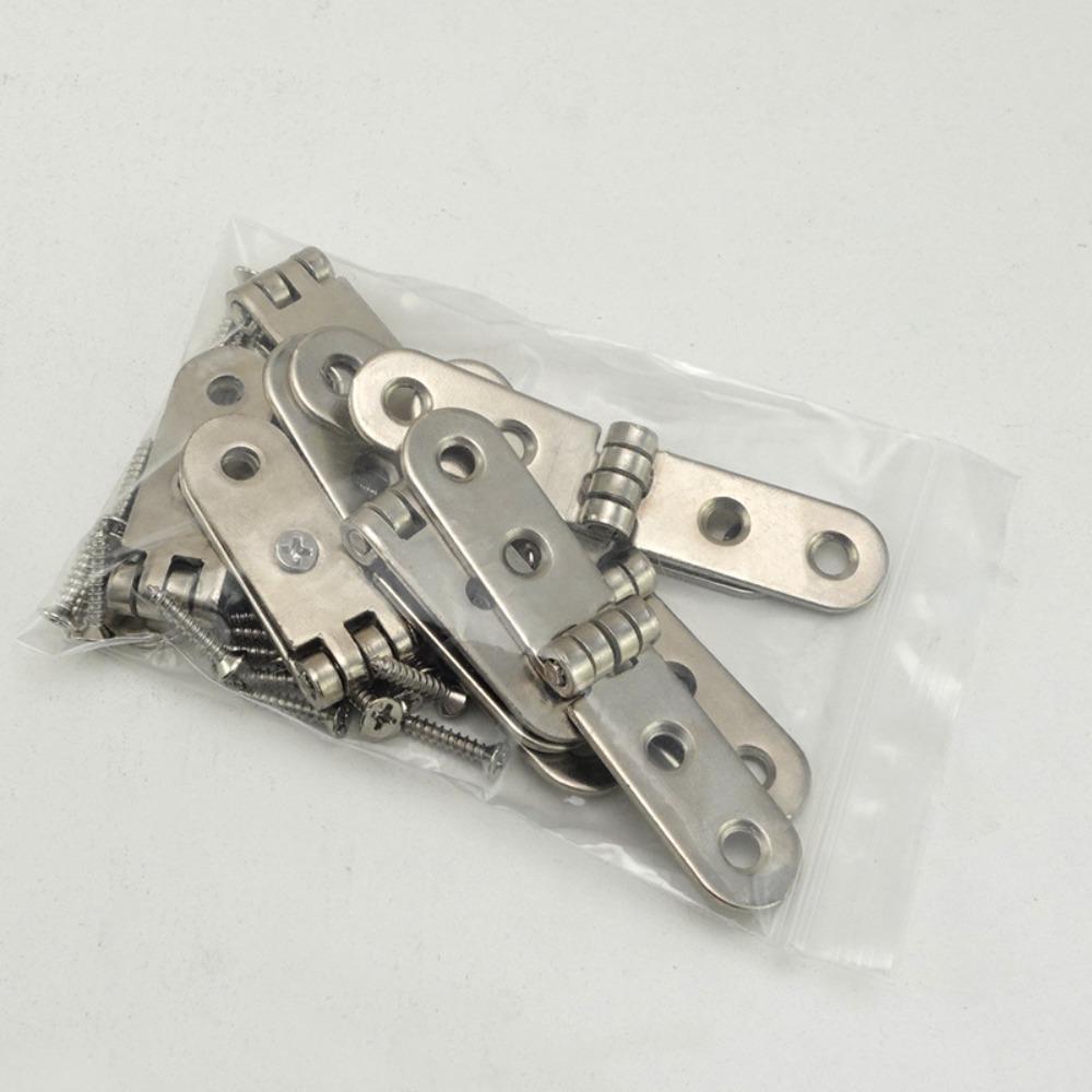 Folding Hinges 10PCS 180 Degree Screw Mount for Door Sewing Cabinet Furniture Rounded Corner Buffer Hardware Concealed Hinge