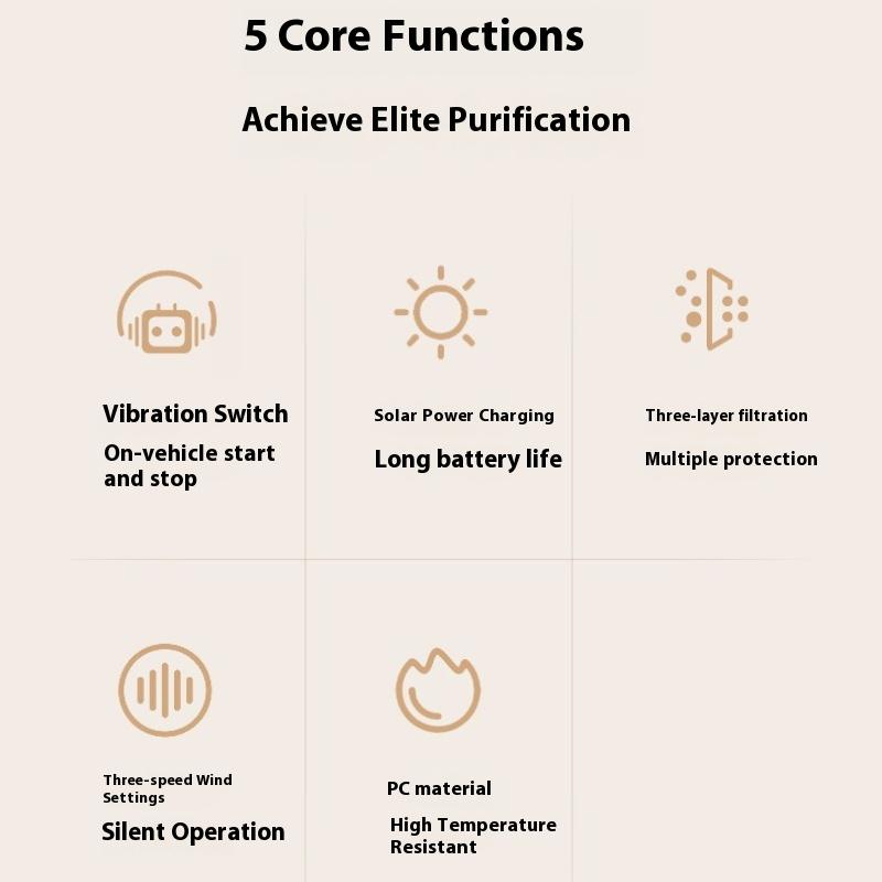 Solar Car Air Purifier Car Aromatherapy Machine Removes Formaldehyde Odor