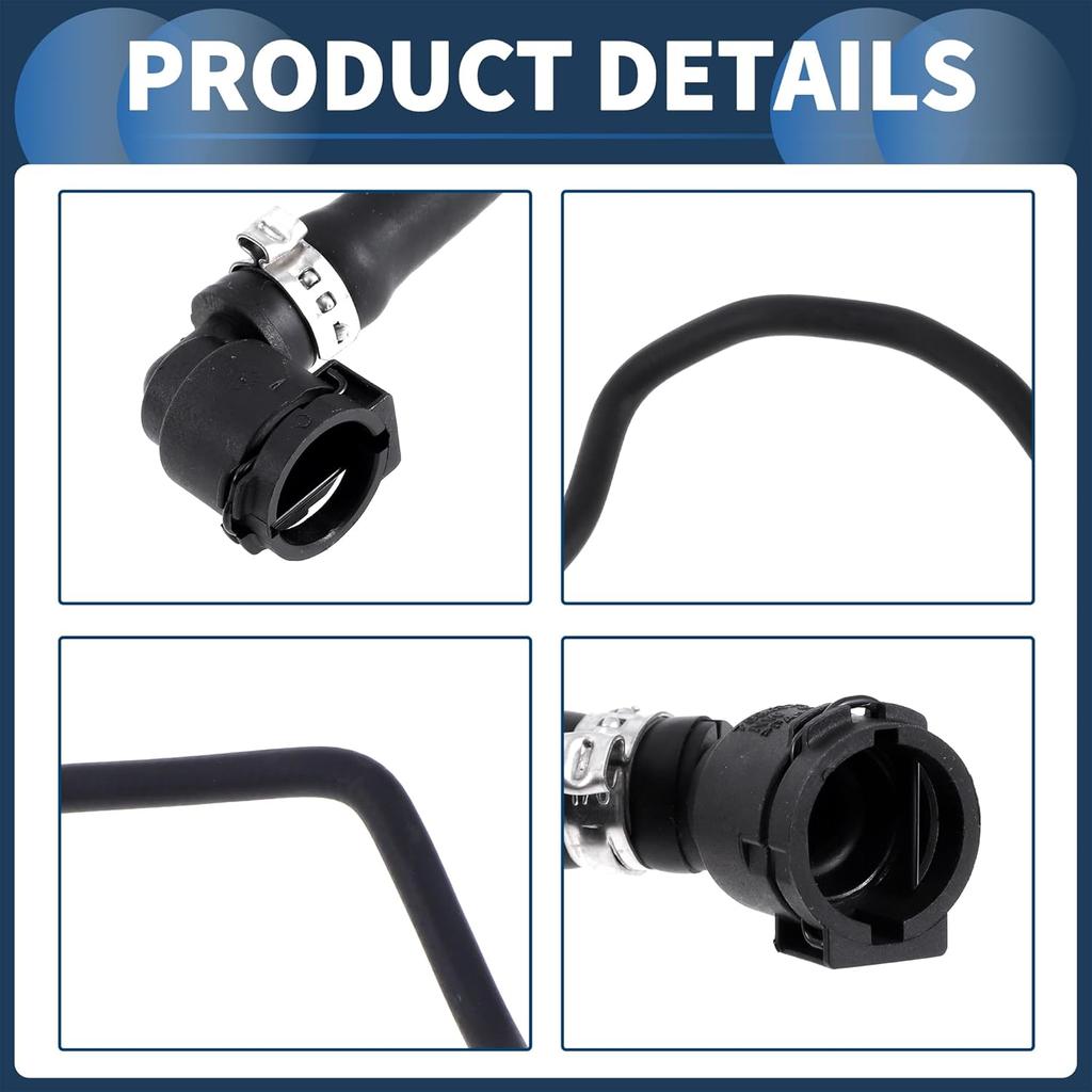 Radiator Hose Heater Hose No.17127535528 for BMW X3 2018-2019 for BMW X4 2019 Black Rubber 1 Pc Cylinder Head Coolant Pipe Good Sealing