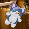 Peluche de gato tiburón azul transformable, muñeco de gato adorable, almohada de animal, cojín suave de dibujos animados, regalo de Navidad para niños