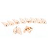 10Pcs DIY Colorful Alloy Spikes Punk Studs Rivet Bullet for Clothing Hat Decoration(Gold)