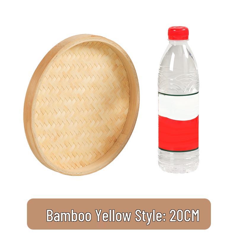 Bamboo Weaving Green Winnowing Basket/Restaurant Sashimi Platter with or without Holes for Drying, Sieving, Tea Sampling, or Decorative Use