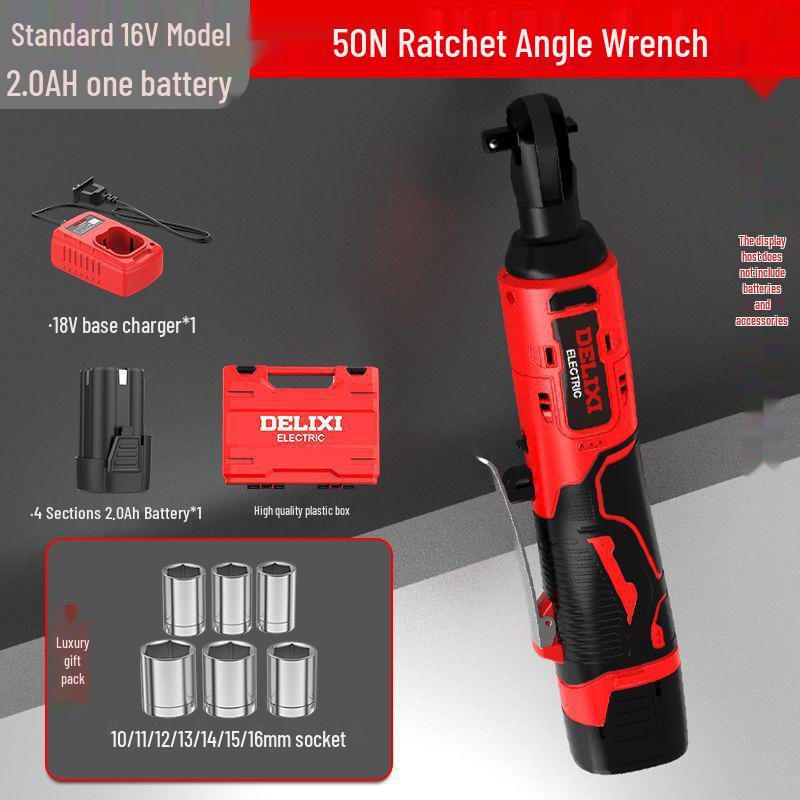 Delixi 90° Right Angle Lithium Ratchet Wrench - Commercial Electric Tool
