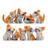 9pcs/set Cute Japanese Cat Figures Mini Kitten Home Garden Decor PVC Figurine Miniature Toys