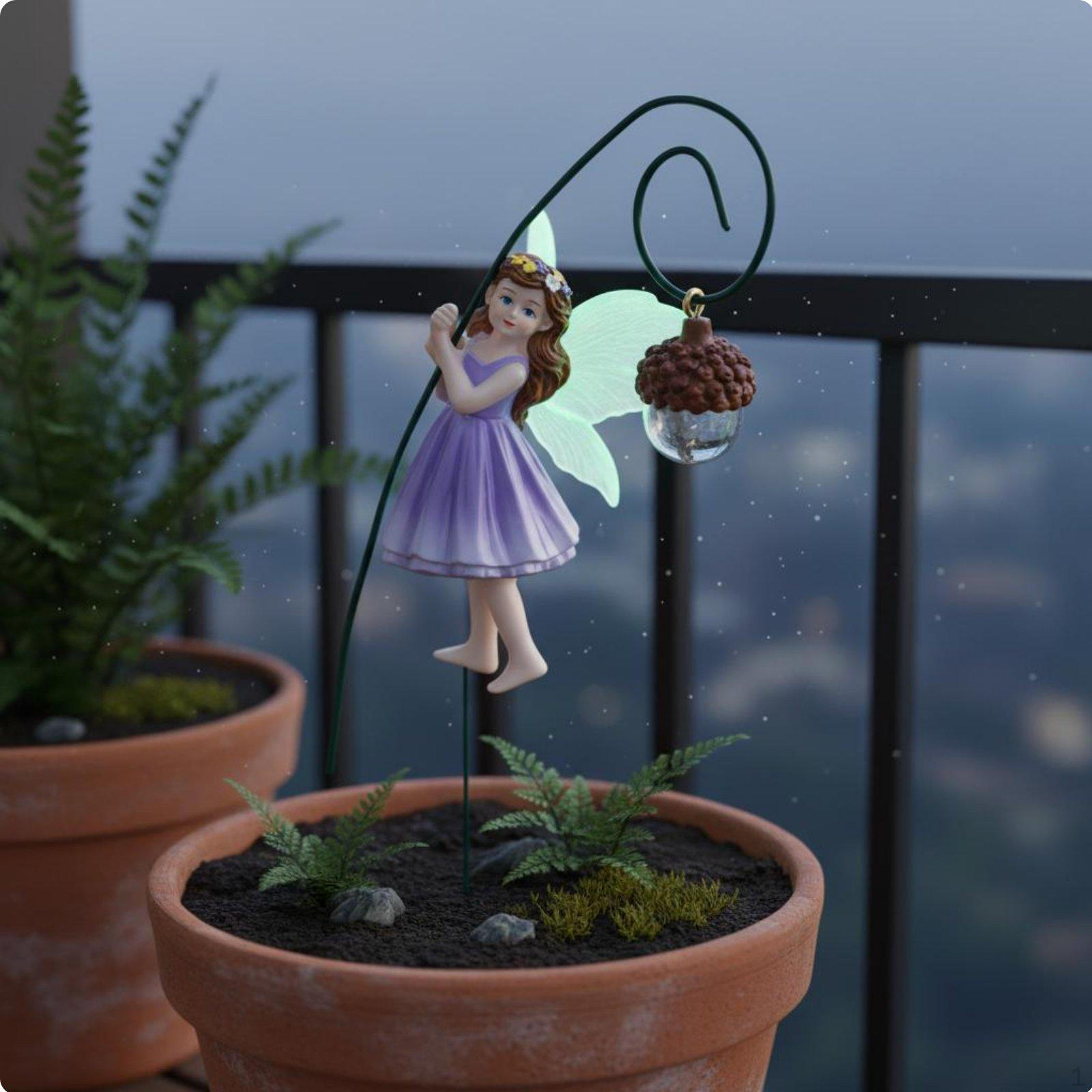 Illuminated Fairy Garden Accessory Glow in the Dark Appendages Stake Creative Design