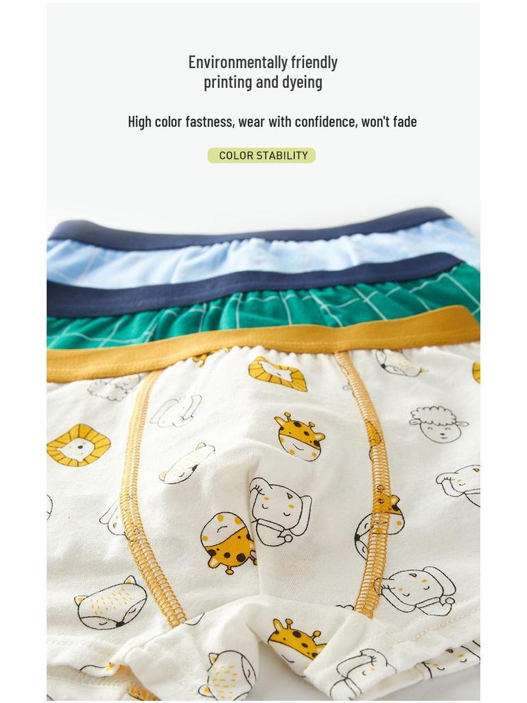 Kids' Cotton Boys' Boxer Briefs - Sizes for Small Kids To Teenagers