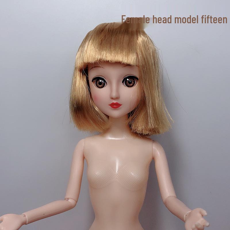30cm 11-inch BJD Doll with Blinking Real Eyes, Changeable Clothes, DIY Options, and Bonus Head