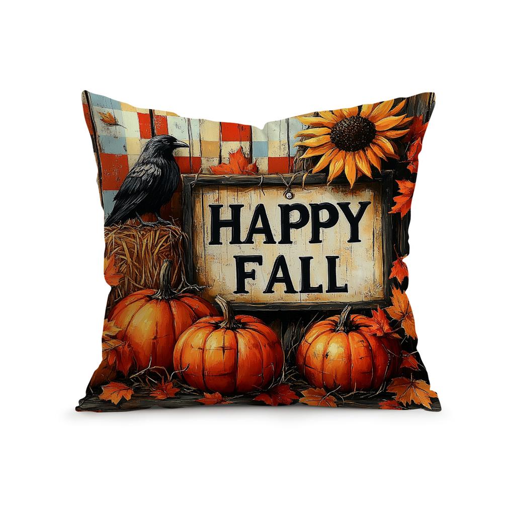 Thanksgiving Decor Pillowcase Cushion Polyester Throw Pillow Cover Sofa Chair Bed Cushion Cover Pillowslip Home Decor