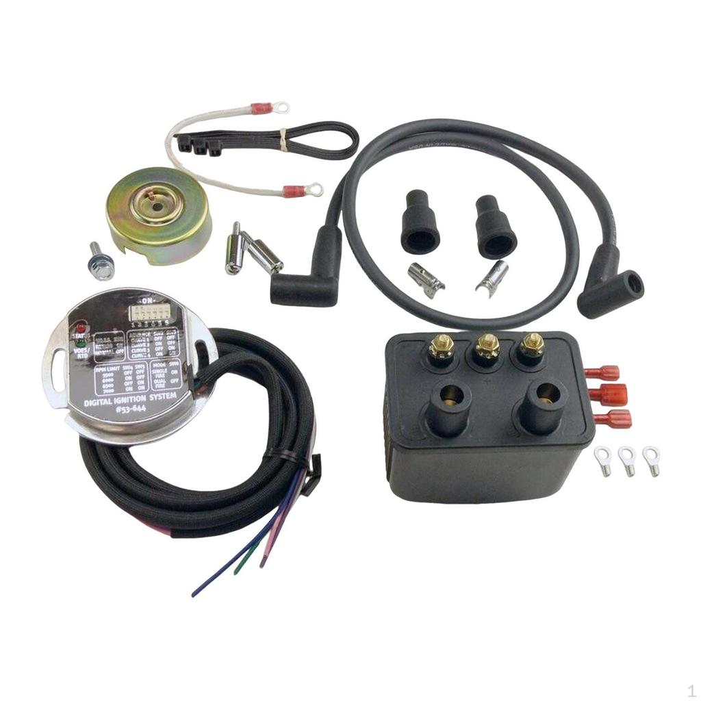 Single Fire Programmable Ignition Kit 53-660 Replacement Accessories for Shovelhead Sportst Premium