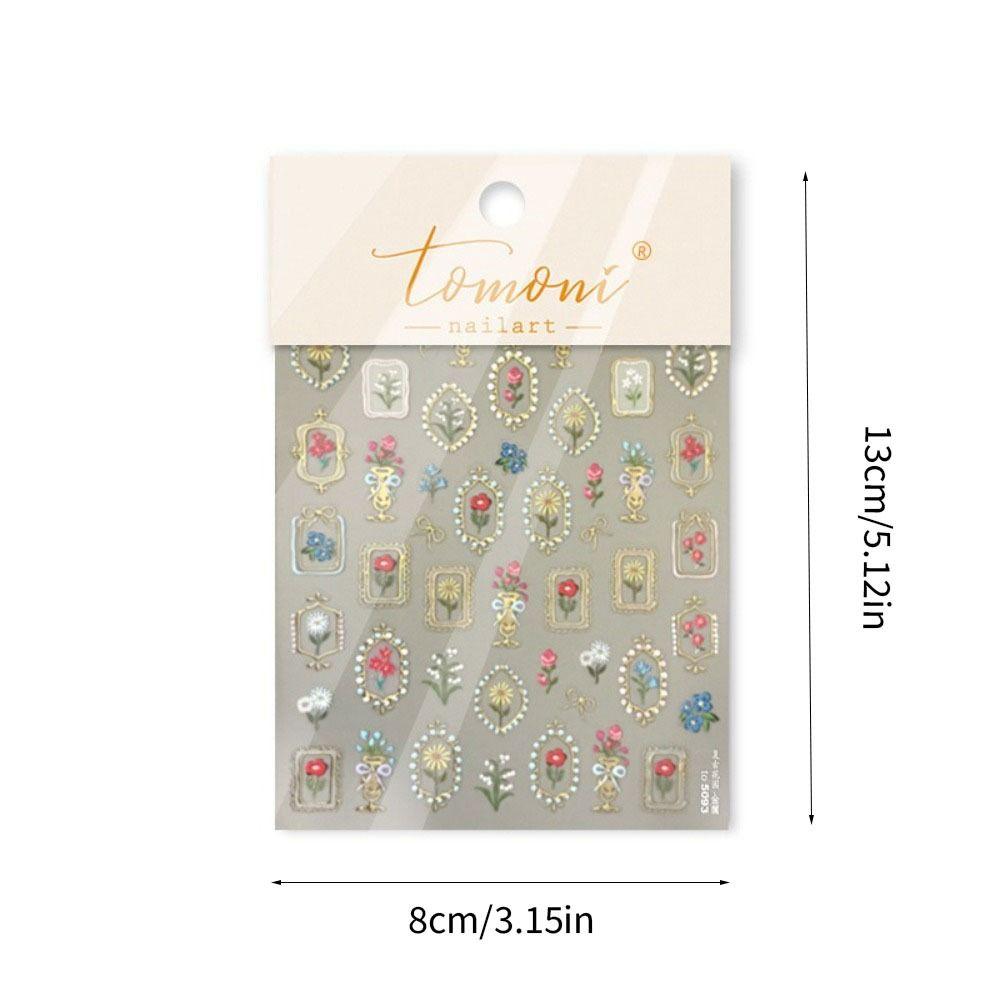 Rose Flower Nail Art Stickers Lace Nail Decals Cute Manicure Decal  DIY Nails