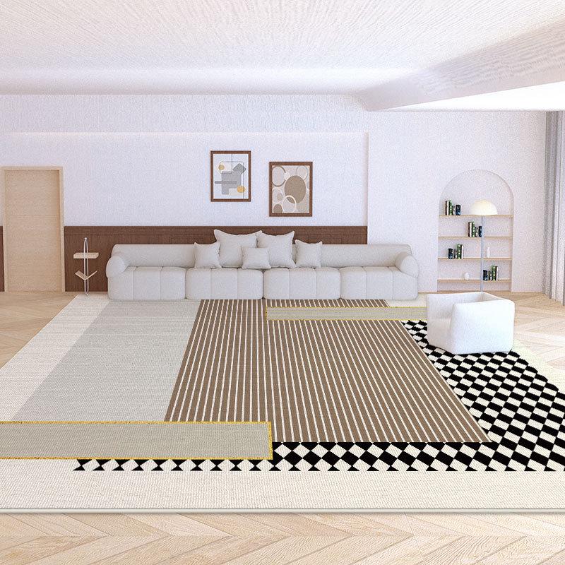 2024 Cream Loop Velvet Living Room & Bedroom Carpet - Waterproof, Stain-Resistant, Durable