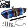 VEHSUN Universal Motorcycle GP Motorcycle Stainless Motorcycle Exhaust Band Titanium Finish Slip-on Muffler, Muffler, Series, Silencer, 38mm ~