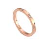Titanium Steel Ring with Three Diamonds for Couples Stylish Thin Band Finger Ring Fashion Jewelry