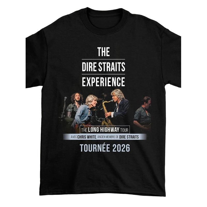 The Dire Straits Experience - The Long Highway Tour T-Shirt for Men, Ideal for Casual Wear at Home, Outdoors, Work, Or As a Gift for Occasions Like