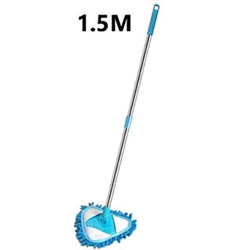 360° Rotating Triangle Cleaning Mop Extendable Long Handle Wet Dry Use for Ceiling Floor Wall Window