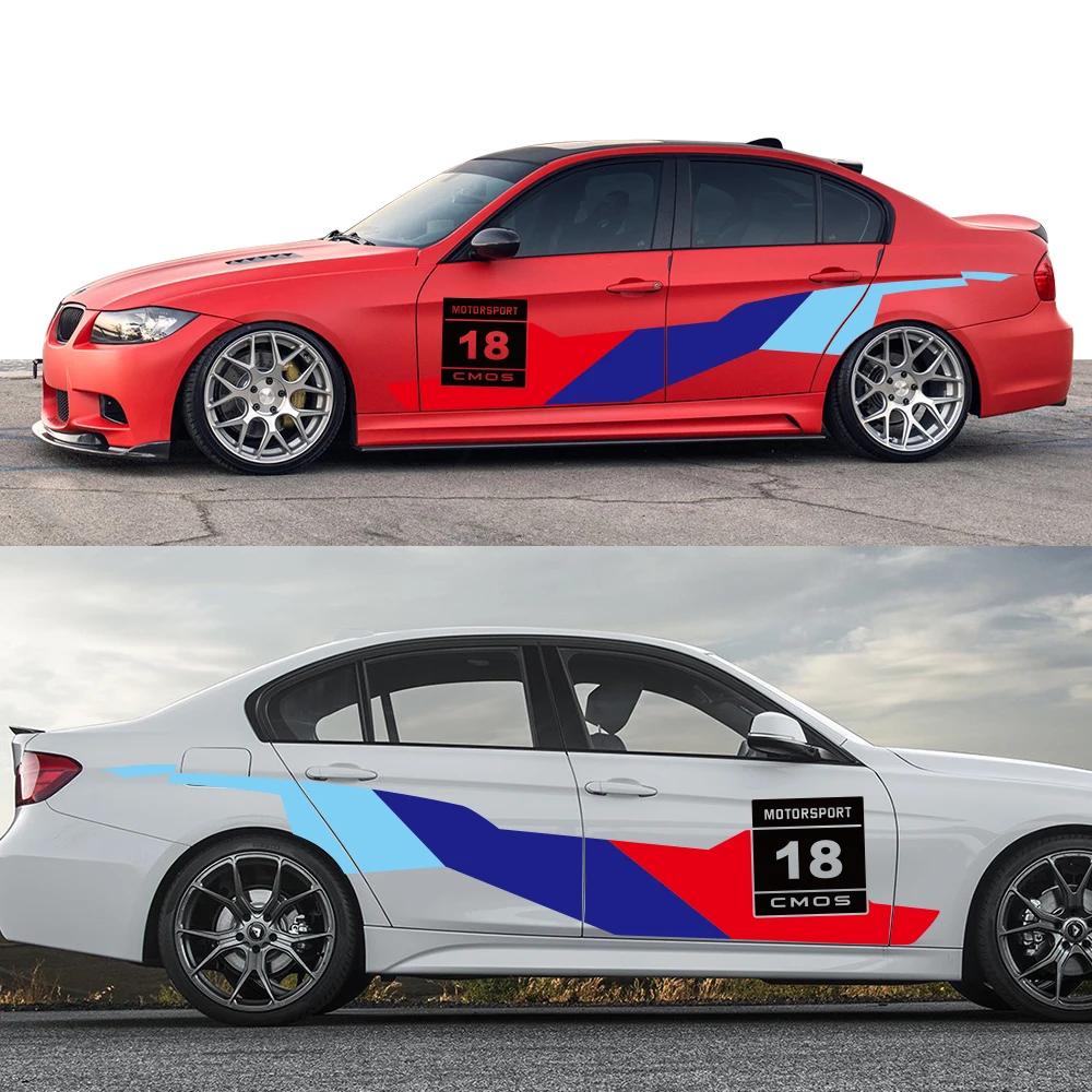 2PCS Car Vinyl Decals Side Body Trims Stickers Graphics Auto Accessories For BMW E46 E90 E60 F30 F10 X3 F25 M3 E30 E36 E92 G20