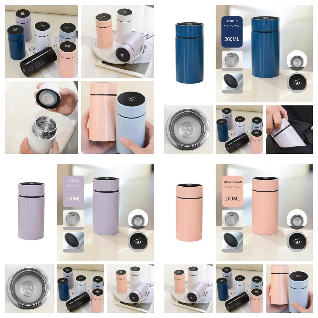 Smart Thermos With Temperature Display Stainless Steel Water Bottle For Outdoor Activities And Office