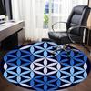 1pc Flower of Life Pattern Chair Carpet for Office Non Slip, Machine Washable Rug for Office, Room Holiday Decor for Christmas, Birthday Polyester