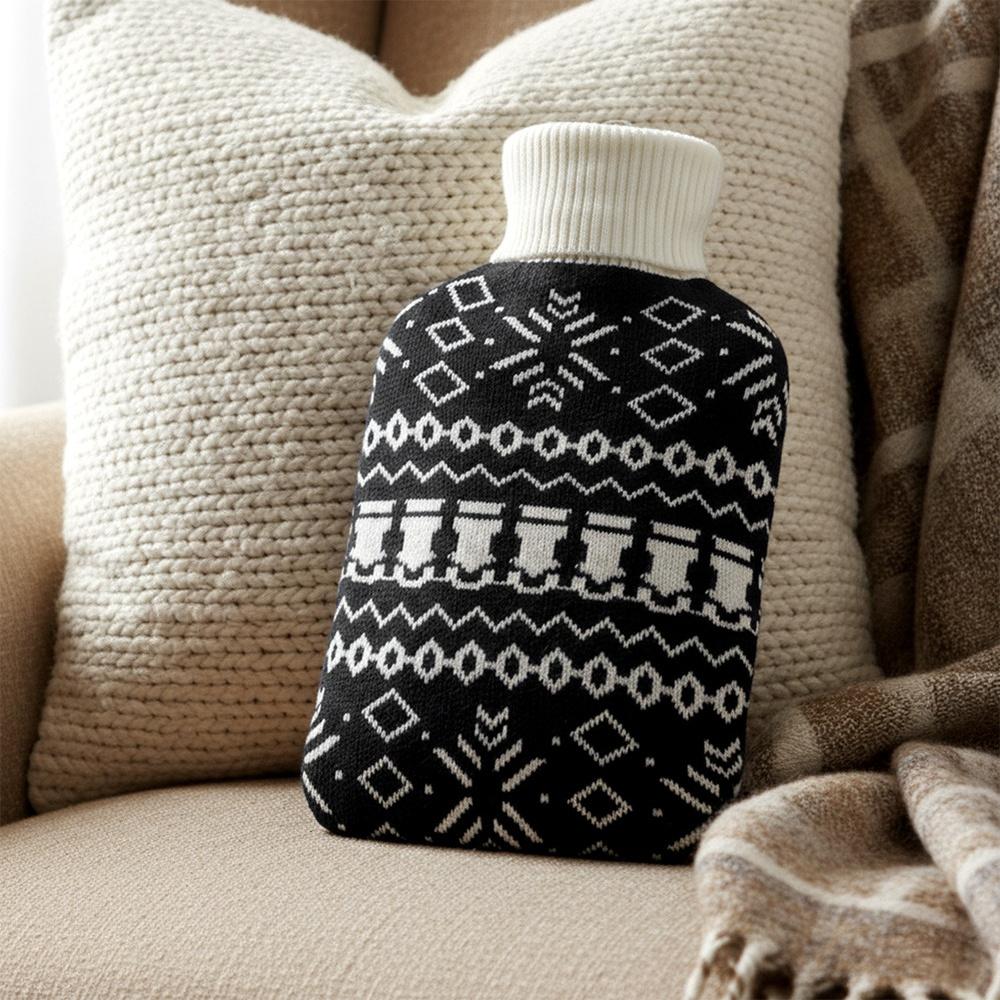 Duży Termofor w Sweterku Pokrowcu Ogrzewacz Podgrzewacz Gumowy na Wodę XXL