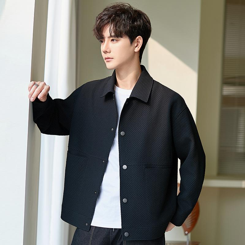 Men's Jacket Jacket Spring and Autumn Korean Version Handsome High Sense Casual Loose Regular Tooling On