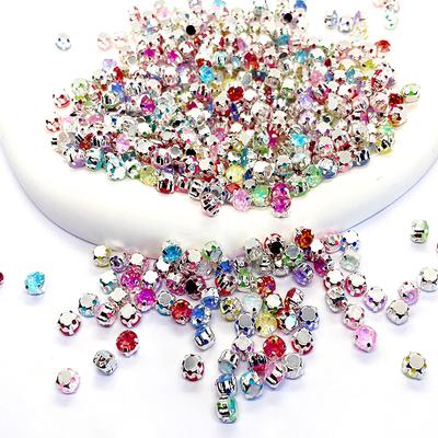 Glass Four Claw Single Claw Drill Mocha Protein Hand-sewn Rhinestone Handmade DIY Wedding Shoes Bags Apparel Accessories Rhinestone Sew On Beads