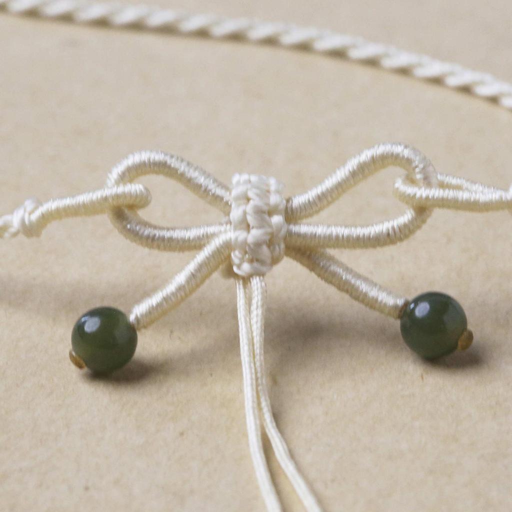 Premium Adjustable Handmade Hetian Jade Pendant Lanyard - Simple & Exquisite Design