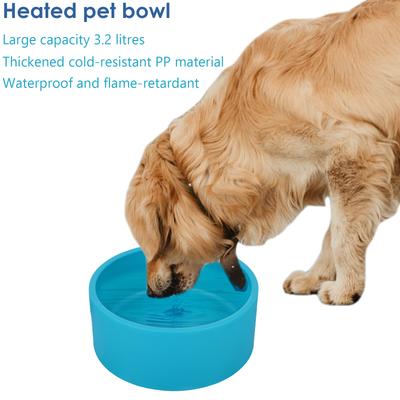 3.2L Outdoor Heated Pet Water Bowl Anti-Freeze Dispenser for Dogs,Cats,Squirrels and Bunnies