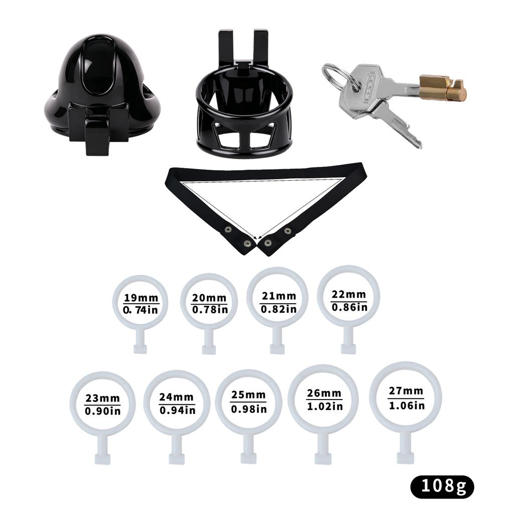 LICKER ABS Resin Lightweight Chastity Cage With Belt Breathable Penis Lock Cock Rings Dick Restriction For Men Gay Sissy Sex Toy