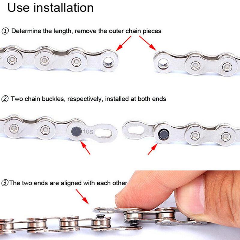 Cheap 5 Pair Bike Chain Quick Link Mountain Bicycle Bike Chain 10 11