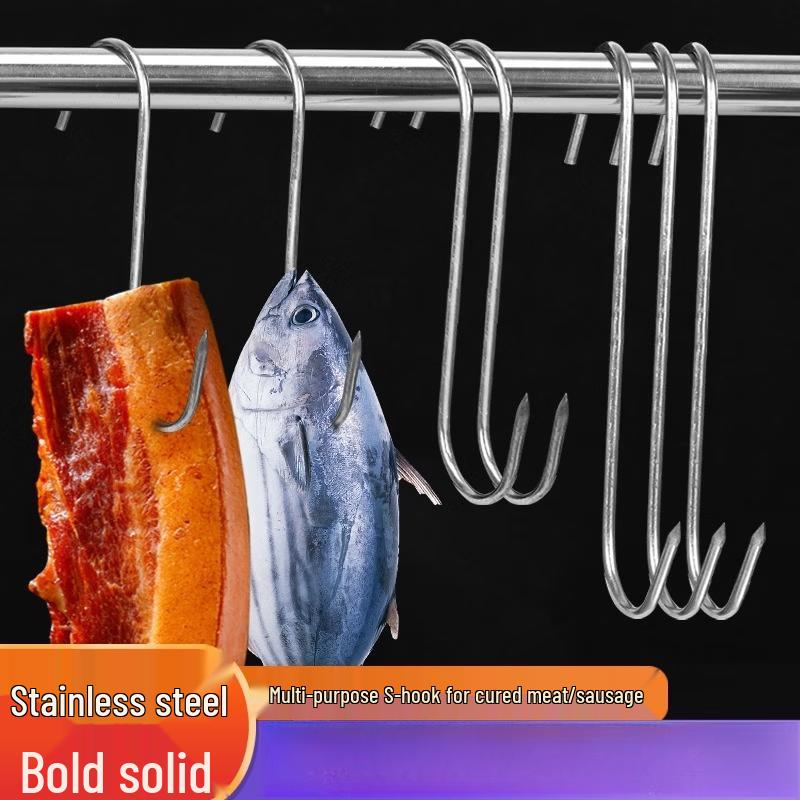 Stainless Steel S-Hook Meat Hangers for Roasting and Curing