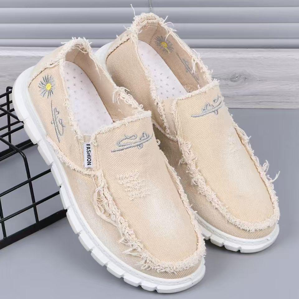 Men's 2025 Style Casual Slip-on Washed Canvas Shoes