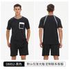 Adult Unisex Soccer Referee Jersey Set Short Sleeve Training Sportswear Quick Dry Black