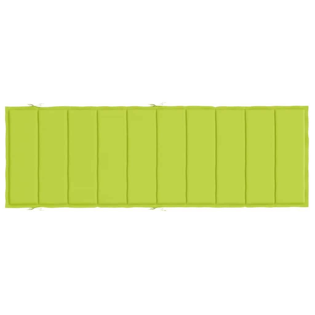 Sun Lounger Cushion Light Green 186x58x4 Cm Oxford Fabric