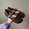 French bag head half slippers women's summer wear 2025 new versatile retro skirt Mary Jane cool slippers
