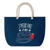 Beach Bag - PLANETEE - I Can't Kick Boxing - Rope Handle - Large Size - Multicolored Cotton
