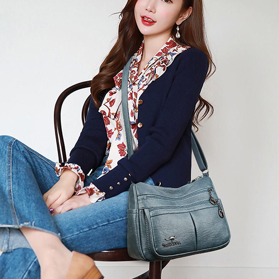 2023 Trend Genți de umăr din piele moale, de înaltă calitate, pentru femei