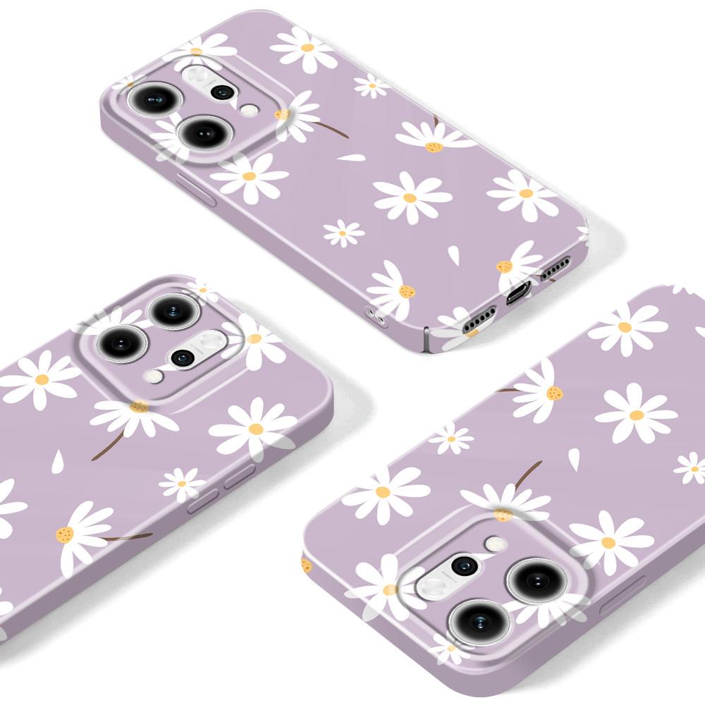 Simple Daisy Phone Case For OPPO Reno 14 14F 13 13F 12 12F 11 11F 10 8 8Z 8T 7 7Z Pro 4G 5G Film Hard Cover