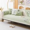 Panda Embroidery Sofa Cushion Cover Seat Cushion  All Seasons Modern Simple Anti-slip Cold Sofa Cover