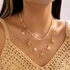 Boho Shell Starfish Scallops Pendant Necklace For Women Ocean Series Seahorse Dolphin Rice Beads Choker Beach Vacation Jewelry