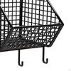 Garlic Ginger Storage Basket for Household Restaurant Farmhouse Black 2 Grids
