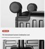 20-Inch Women's & 26-Inch Men's Aluminum-Magnesium Alloy Suitcase with Metal Telescopic Handle & Password Lock.