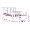 VidaXL Bed Frames with Headboard White Small Double Solid Wood 3192852