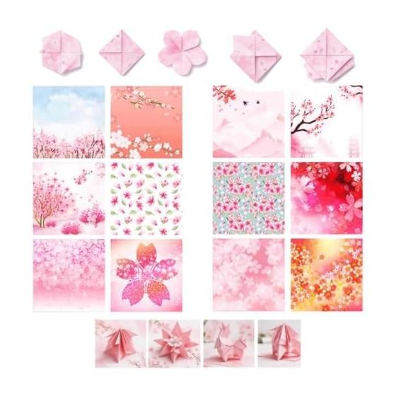 [AiYa] A cute and colorful origami set with a cute and colorful double-sided pattern of origami.Japanese paper style 1000 paper cranes chiyogami